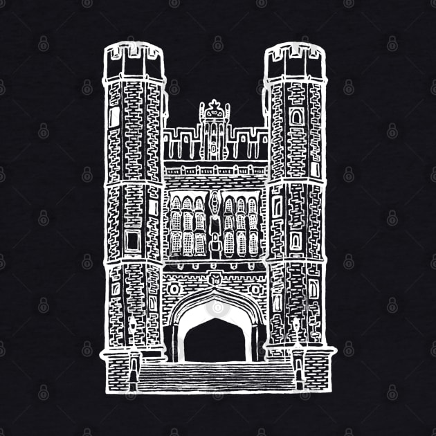 Brookings Hall WUSTL (White) by illustravery